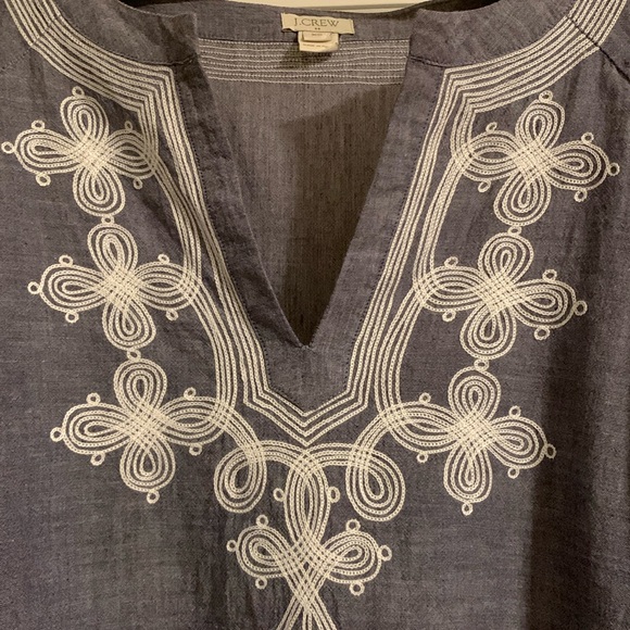 J. Crew Cotton Tunic, Soutache Trim, Button cuffs, XS on Tag - Fits like M, Boho - Picture 4 of 10